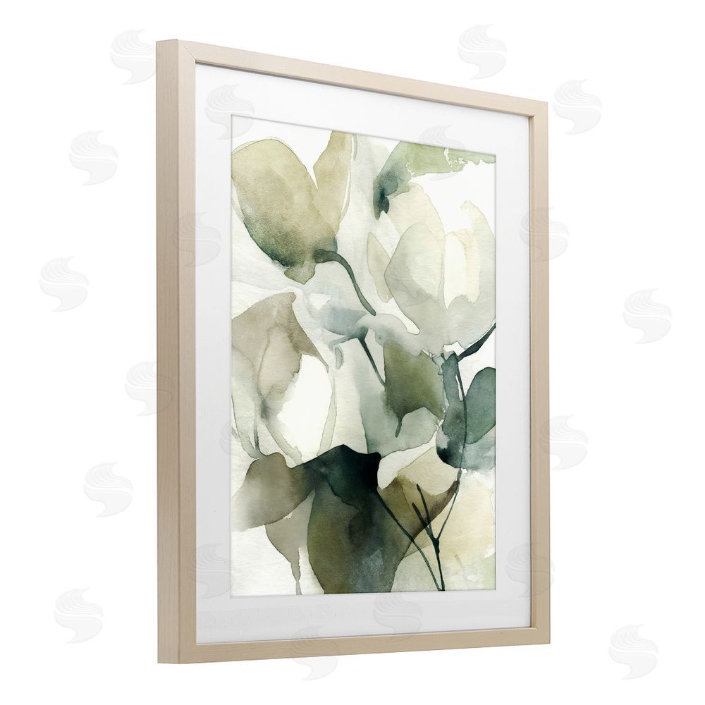 Svetlana Aleynikova Flowing Floral Branches Birch Framed Print Under Glass Wall Art