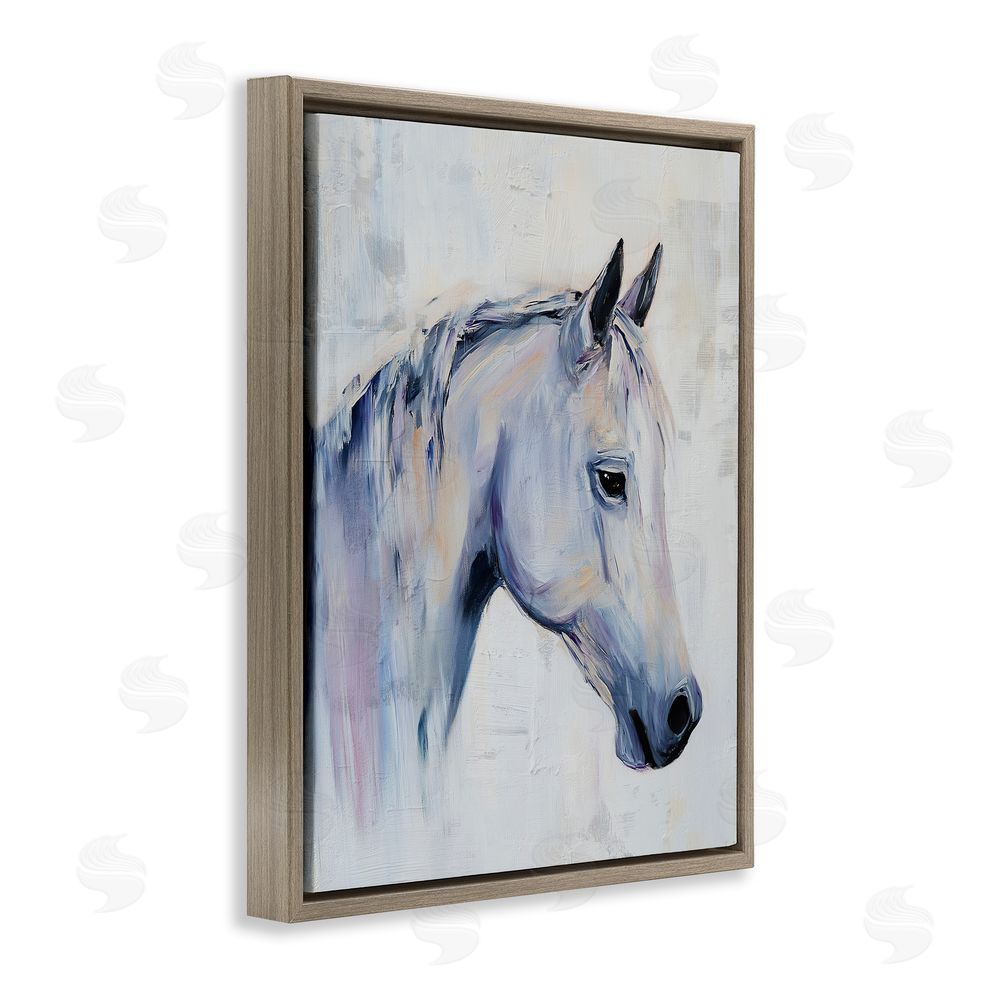 Svetlana Aleynikova Majestic Spirit Horse Portrait Brown Floating Frame Canvas Wall Art Print