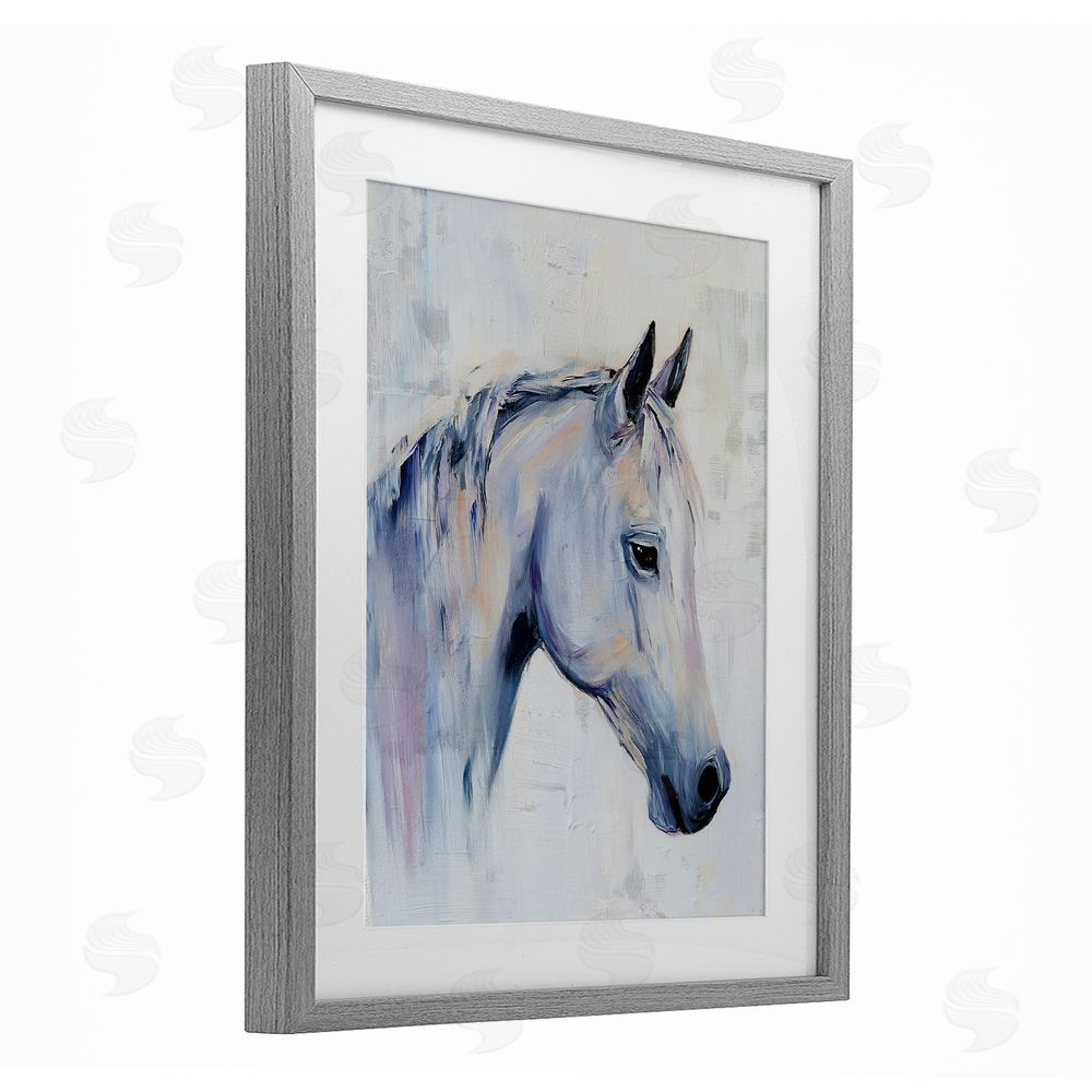Svetlana Aleynikova Majestic Spirit Horse Portrait Gray Framed Print Under Glass Wall Art