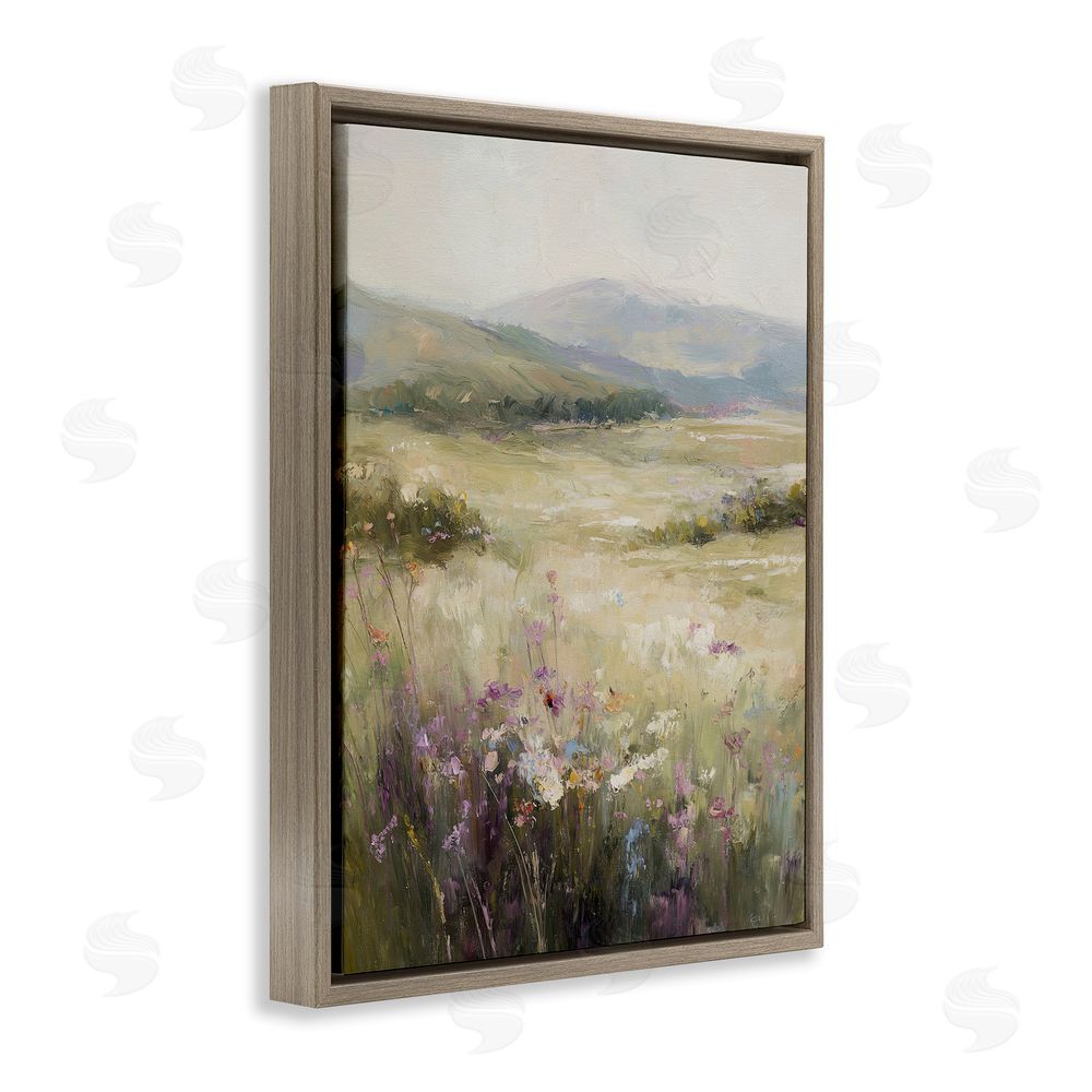 Svetlana Aleynikova Fields Of Serenity Brown Floating Frame Canvas Wall Art Print