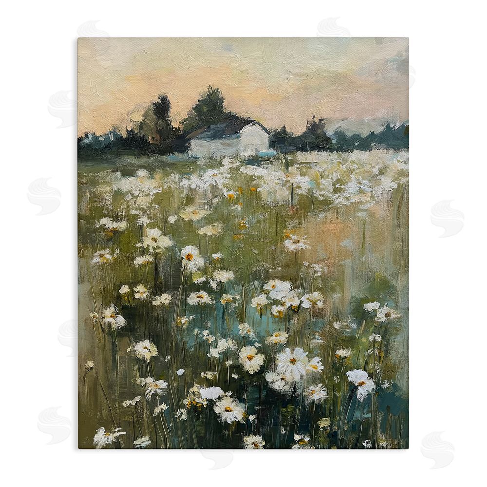 Svetlana Aleynikova Expressive Endless Daisies Stretched Canvas Wall Art Print