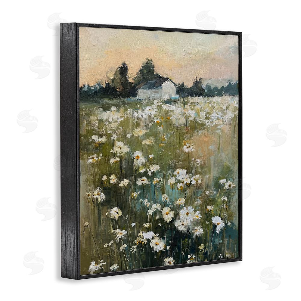 Svetlana Aleynikova Expressive Endless Daisies Black Framed Giclee Wall Art Print