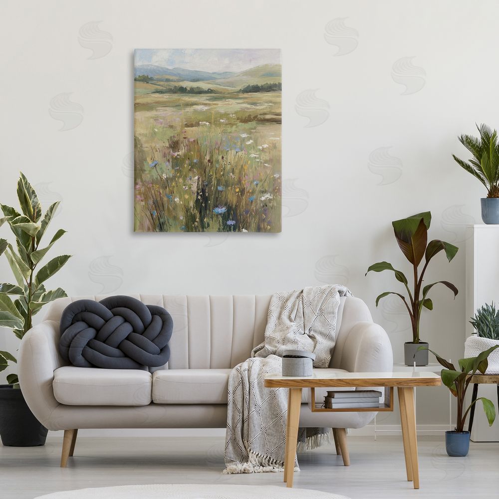 Svetlana Aleynikova Breezy Pastures Impression Stretched Canvas Wall Art in Room