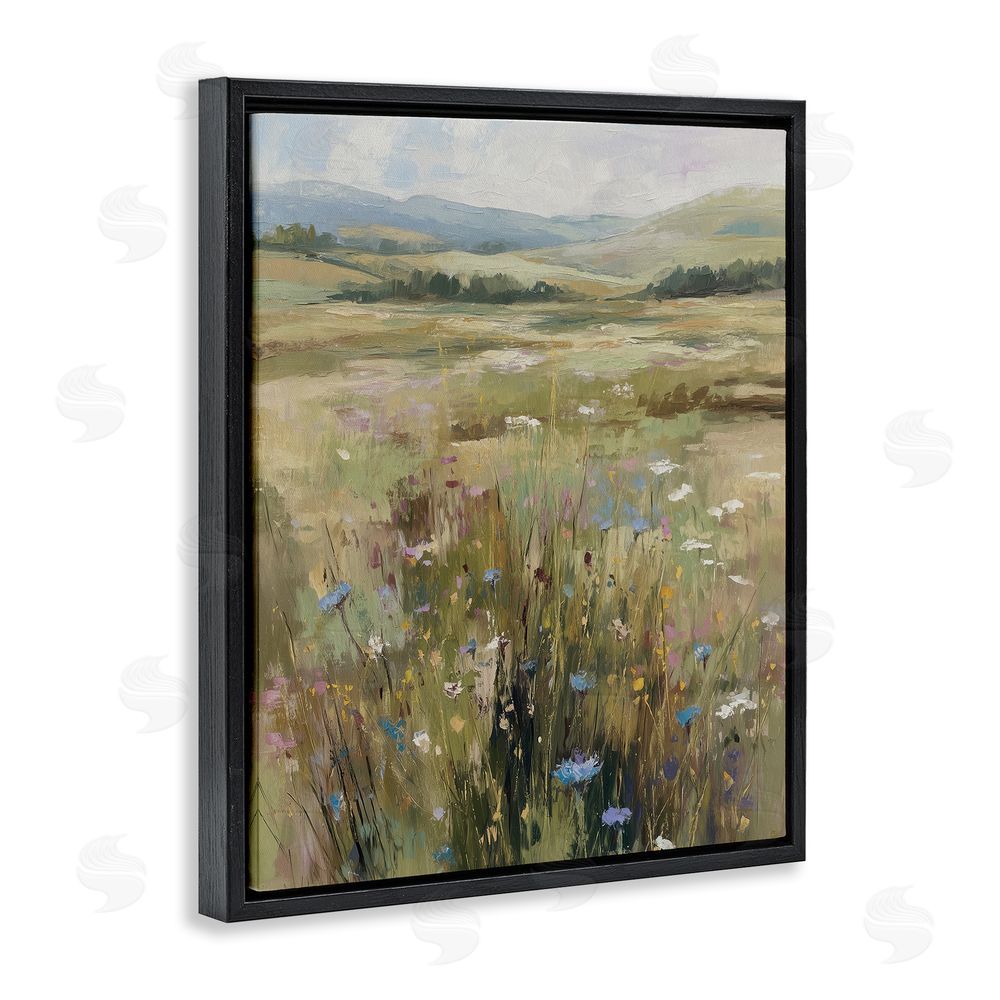 Svetlana Aleynikova Breezy Pastures Impression Black Floating Frame Canvas Wall Art Print
