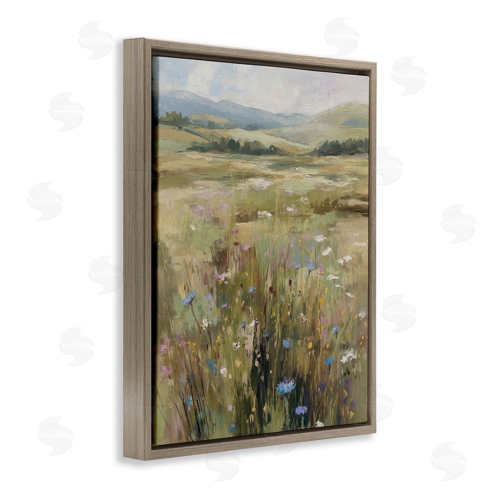 Svetlana Aleynikova Breezy Pastures Impression Brown Floating Frame Canvas Wall Art Print