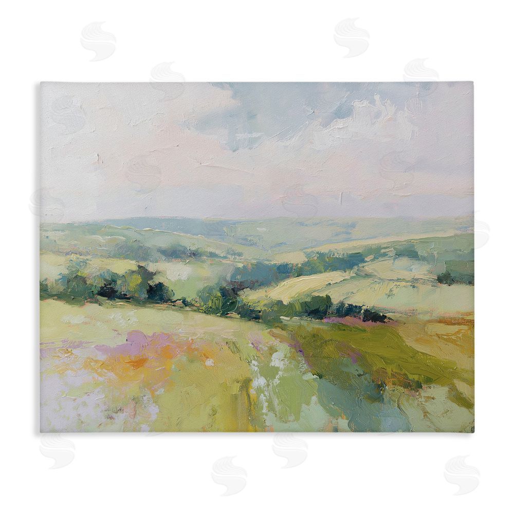Svetlana Aleynikova Endless Green Hills Stretched Canvas Wall Art Print