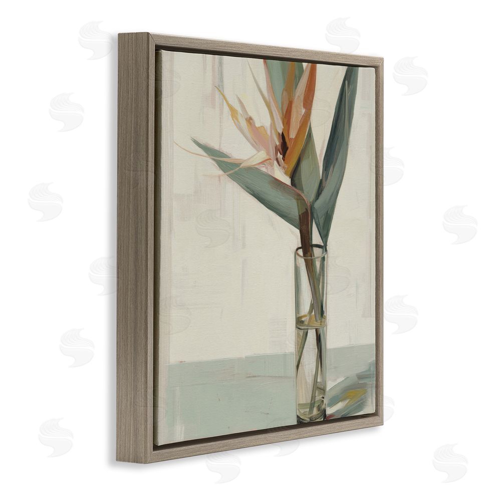 Svetlana Aleynikova Exotic Island Bloom Brown Floating Frame Canvas Wall Art Print