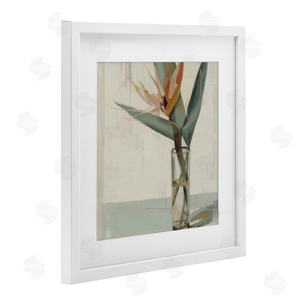 Svetlana Aleynikova Exotic Island Bloom White Framed Print Under Glass Wall Art