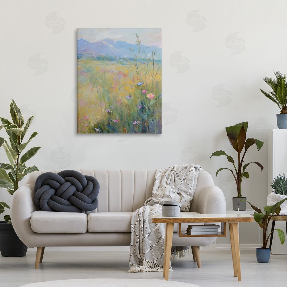 Svetlana Aleynikova Peaceful Meadow's Embrace Canvas Wall Art Print in Room