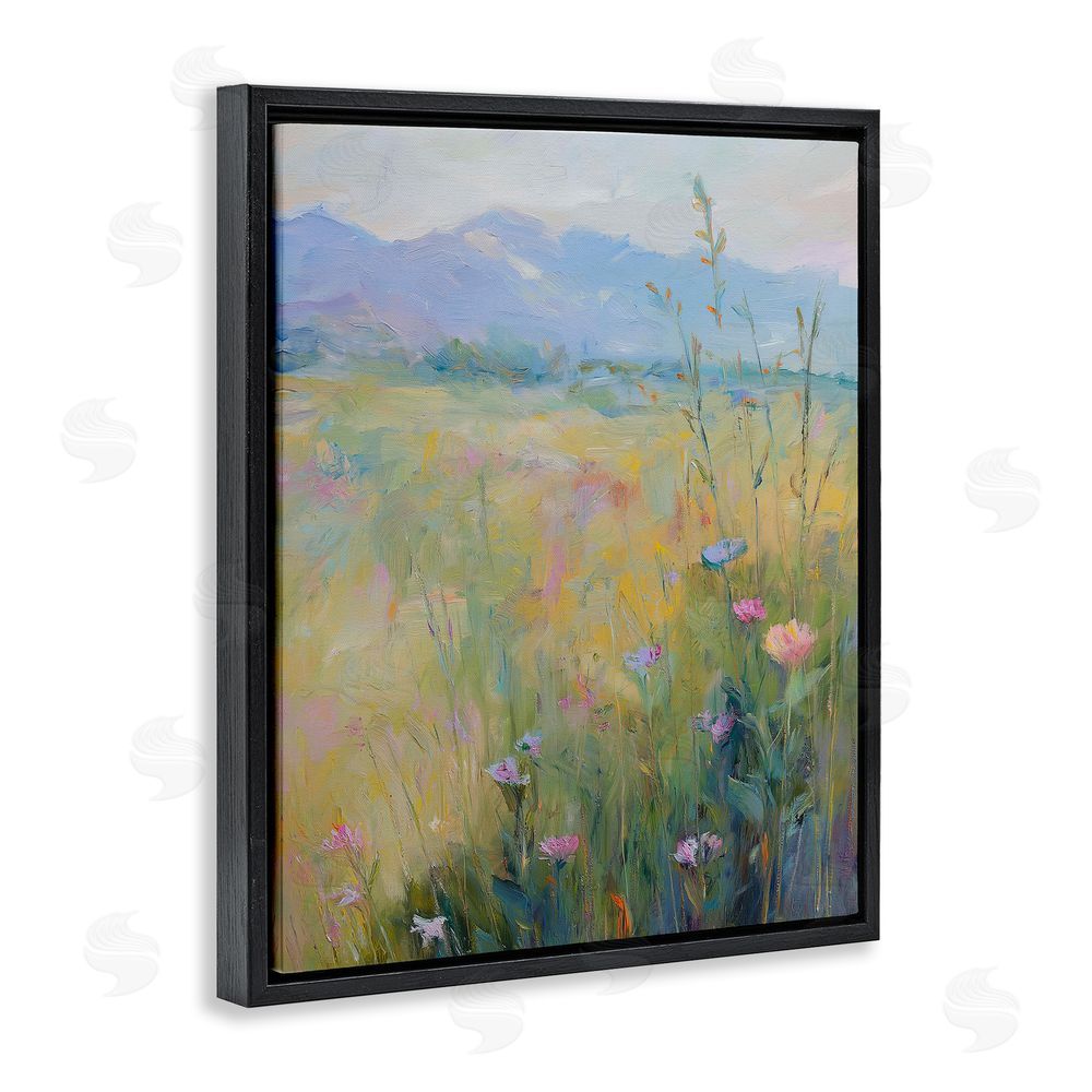 Svetlana Aleynikova Peaceful Meadow's Embrace Black Floating Frame Canvas Wall Art Print