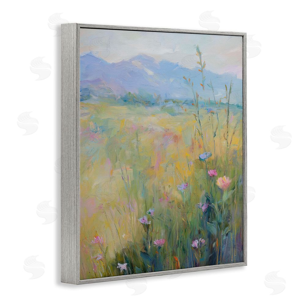 Svetlana Aleynikova Peaceful Meadow's Embrace Gray Framed Giclee Wall Art Print
