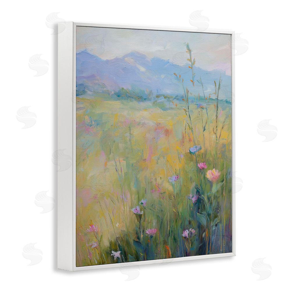 Svetlana Aleynikova Peaceful Meadow's Embrace White Framed Giclee Wall Art Print
