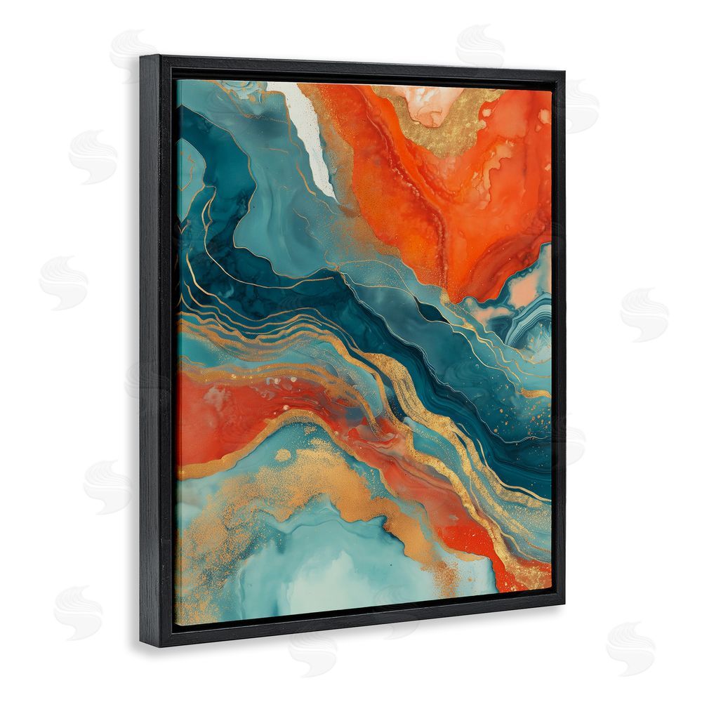 Svetlana Aleynikova Vibrant Fusion Movement Black Floating Frame Canvas Wall Art Print