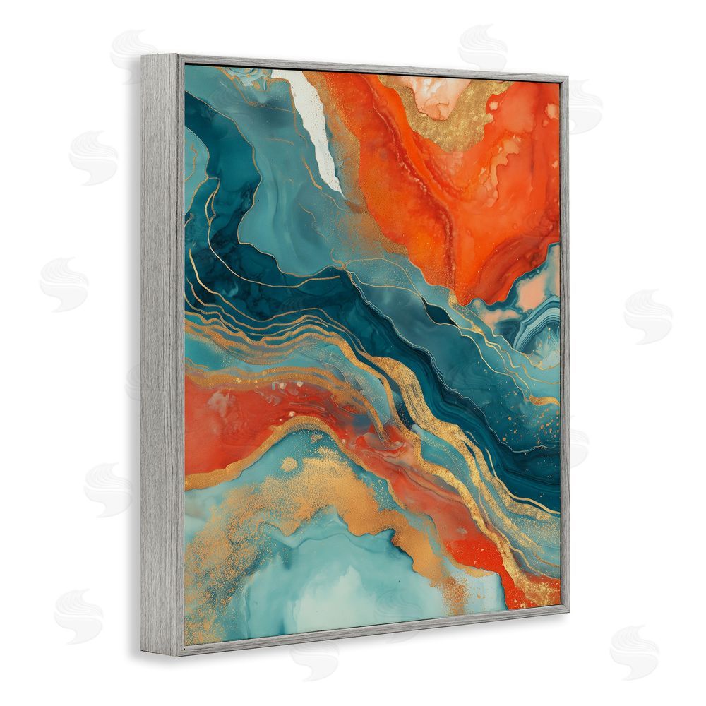 Svetlana Aleynikova Vibrant Fusion Movement Gray Framed Giclee Wall Art Print