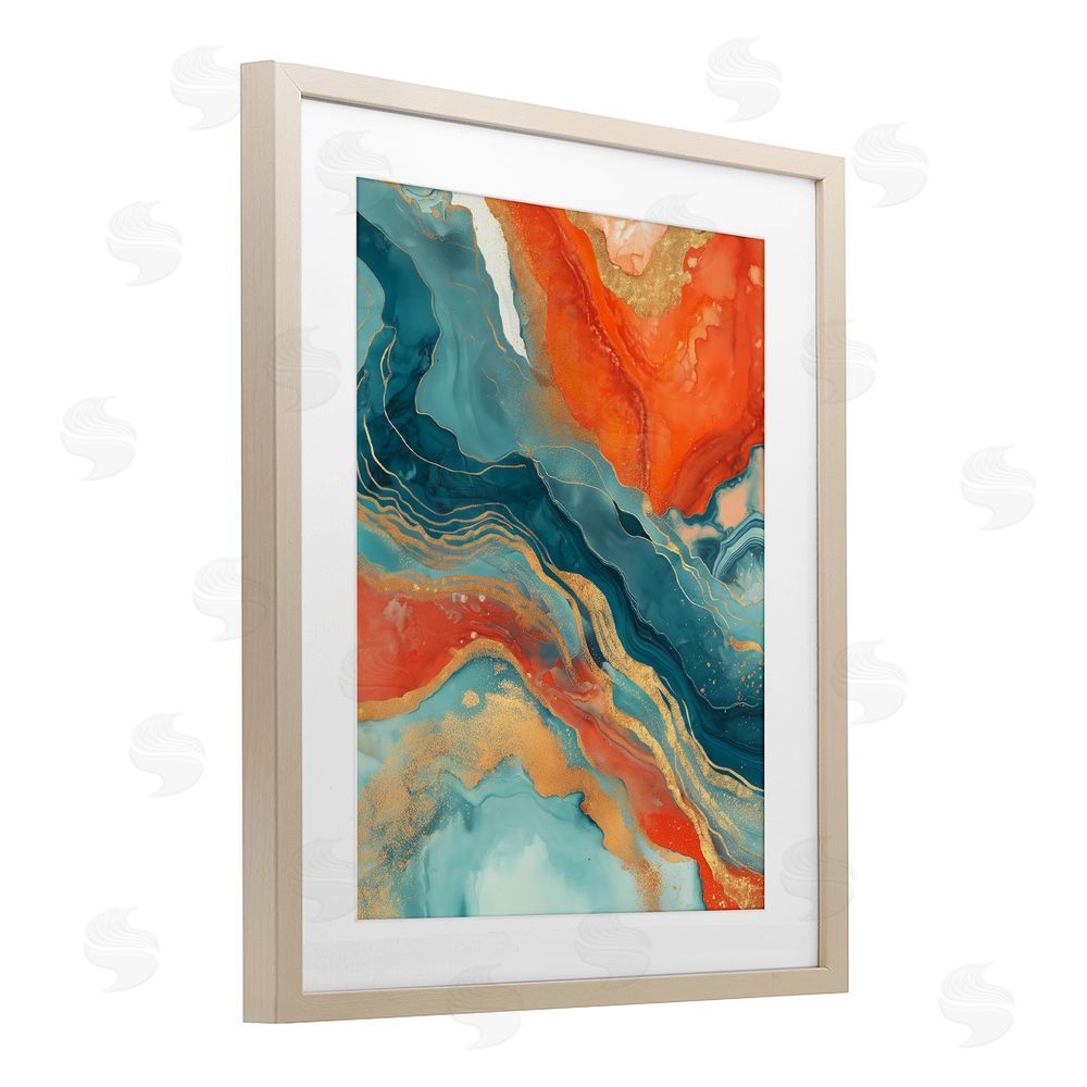 Svetlana Aleynikova Vibrant Fusion Movement Birch Framed Print Under Glass Wall Art