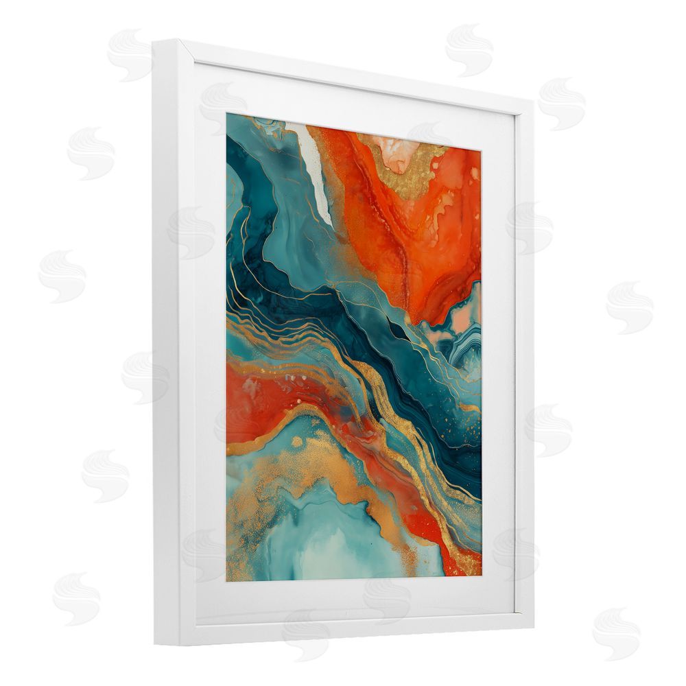 Svetlana Aleynikova Vibrant Fusion Movement White Framed Print Under Glass Wall Art