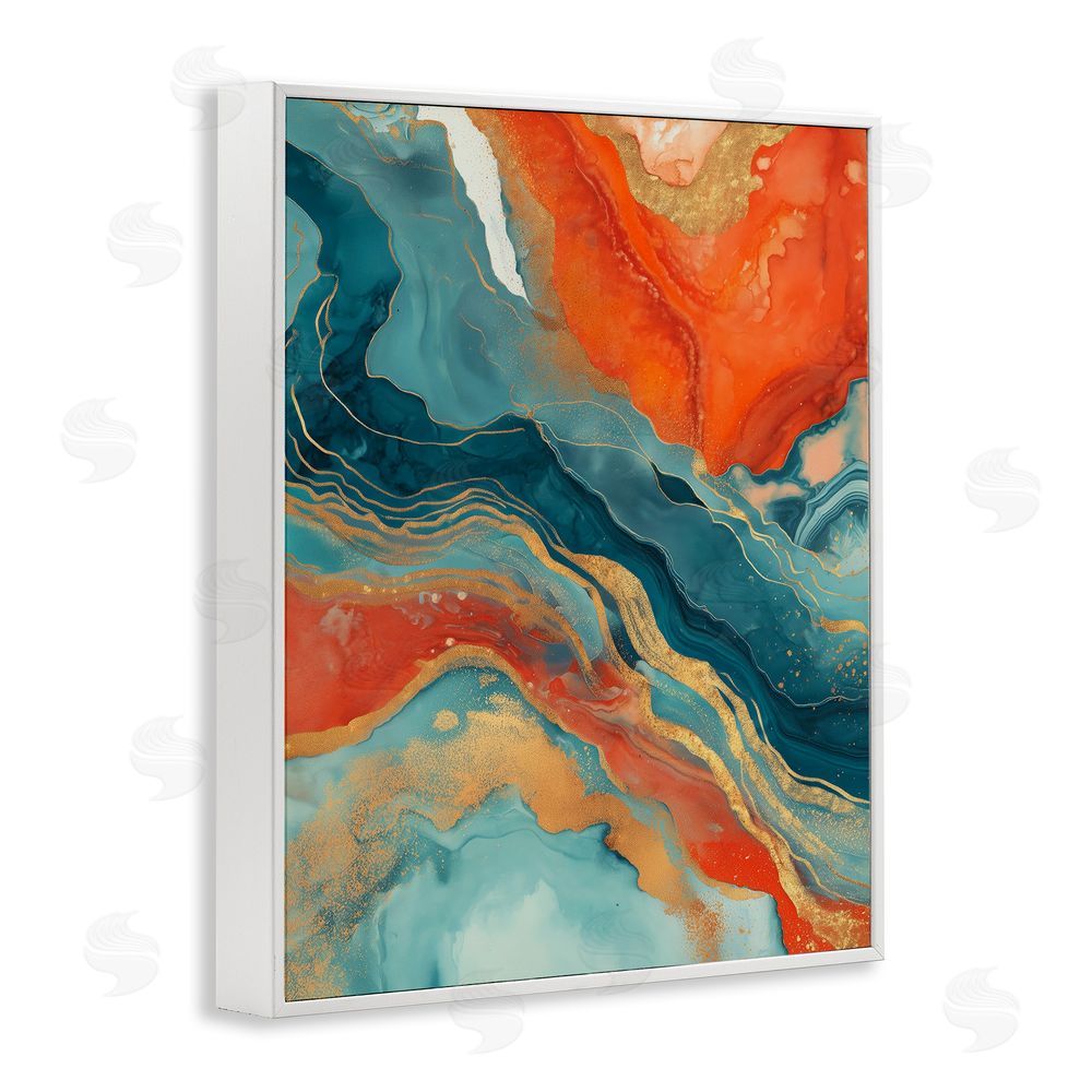 Svetlana Aleynikova Vibrant Fusion Movement White Framed Giclee Wall Art Print