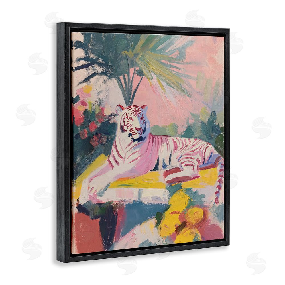 Svetlana Aleynikova In The Quiet Shade Tiger Black Floating Frame Canvas Wall Art Print