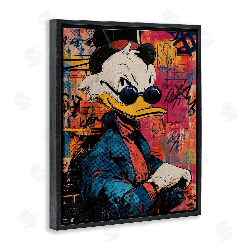 Svetlana Aleynikova Pop Style Cartoon Riches Black Floating Frame Canvas Wall Art Print