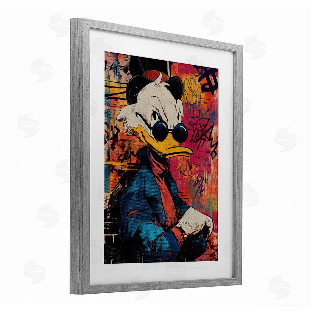Svetlana Aleynikova Pop Style Cartoon Riches Gray Framed Print Under Glass Wall Art