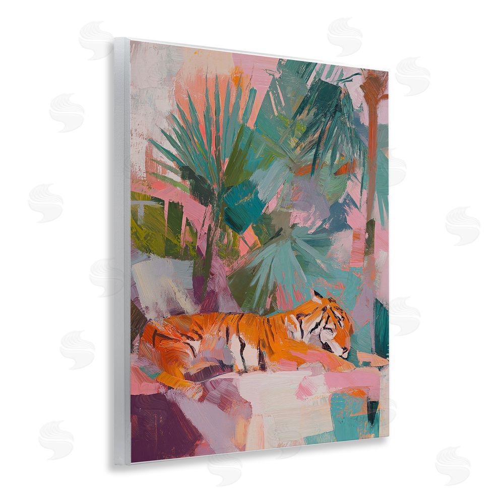 Svetlana Aleynikova Resting Tiger Beneath Leaves Wall Plaque Art Print