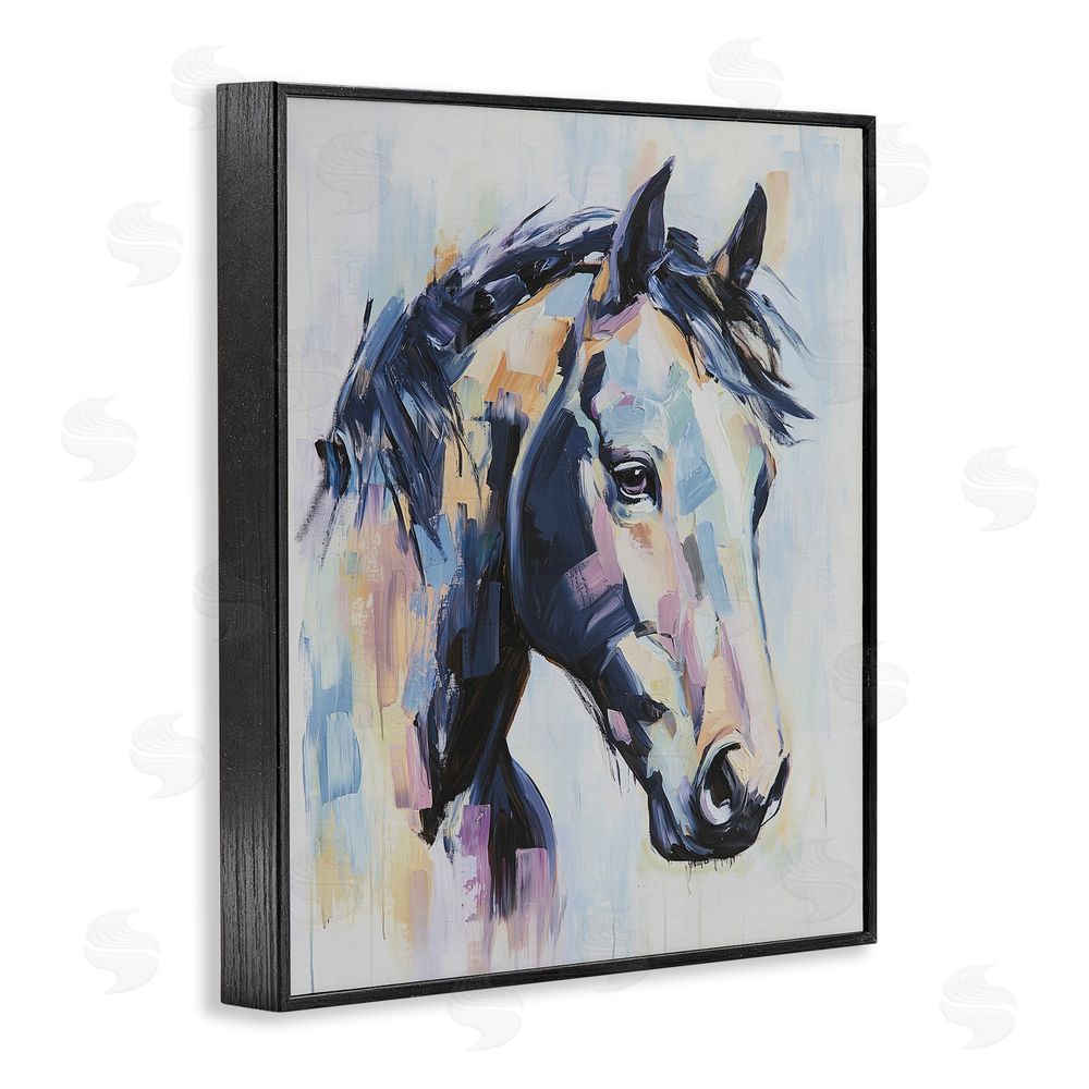 Svetlana Aleynikova Vivid Equine Portrait Black Framed Giclee Wall Art Print