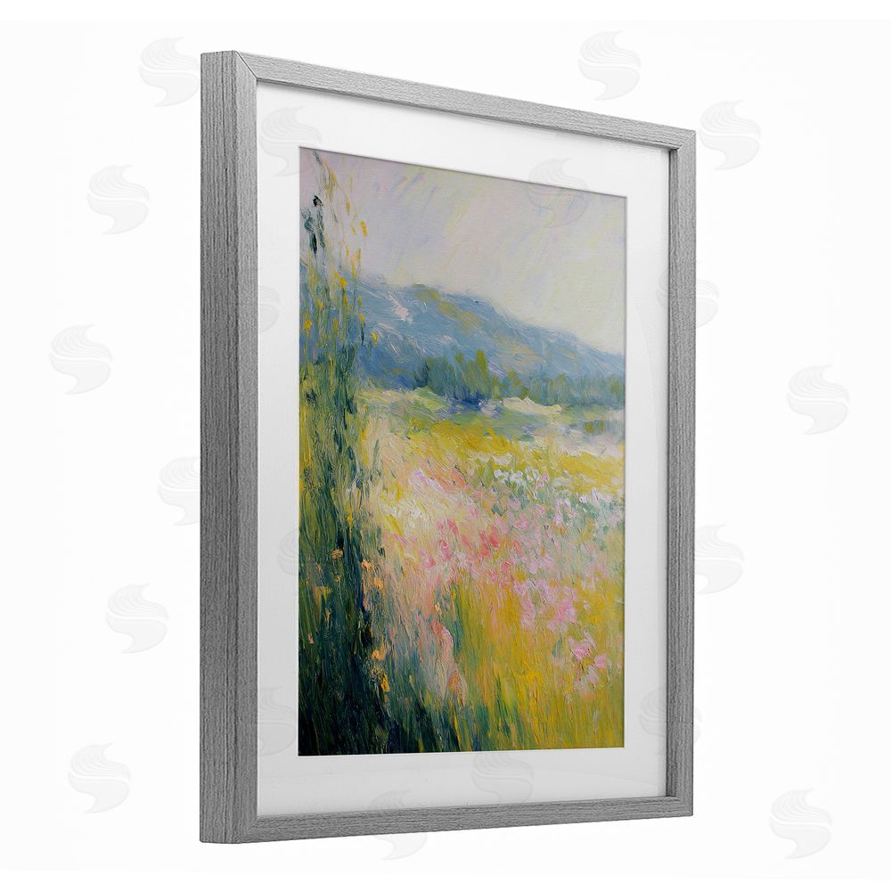 Svetlana Aleynikova Breeze Through The Blooms Gray Framed Print Under Glass Wall Art