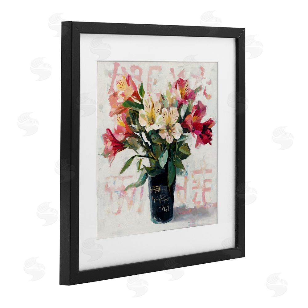 Svetlana Aleynikova Street Style Harmony Bouquet Black Framed Print Under Glass Wall Art