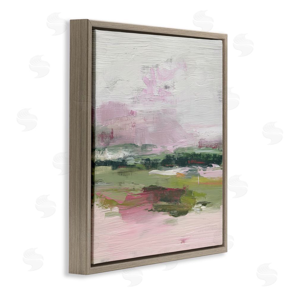 Svetlana Aleynikova Hills In Bloom Abstraction Brown Floating Frame Canvas Wall Art Print