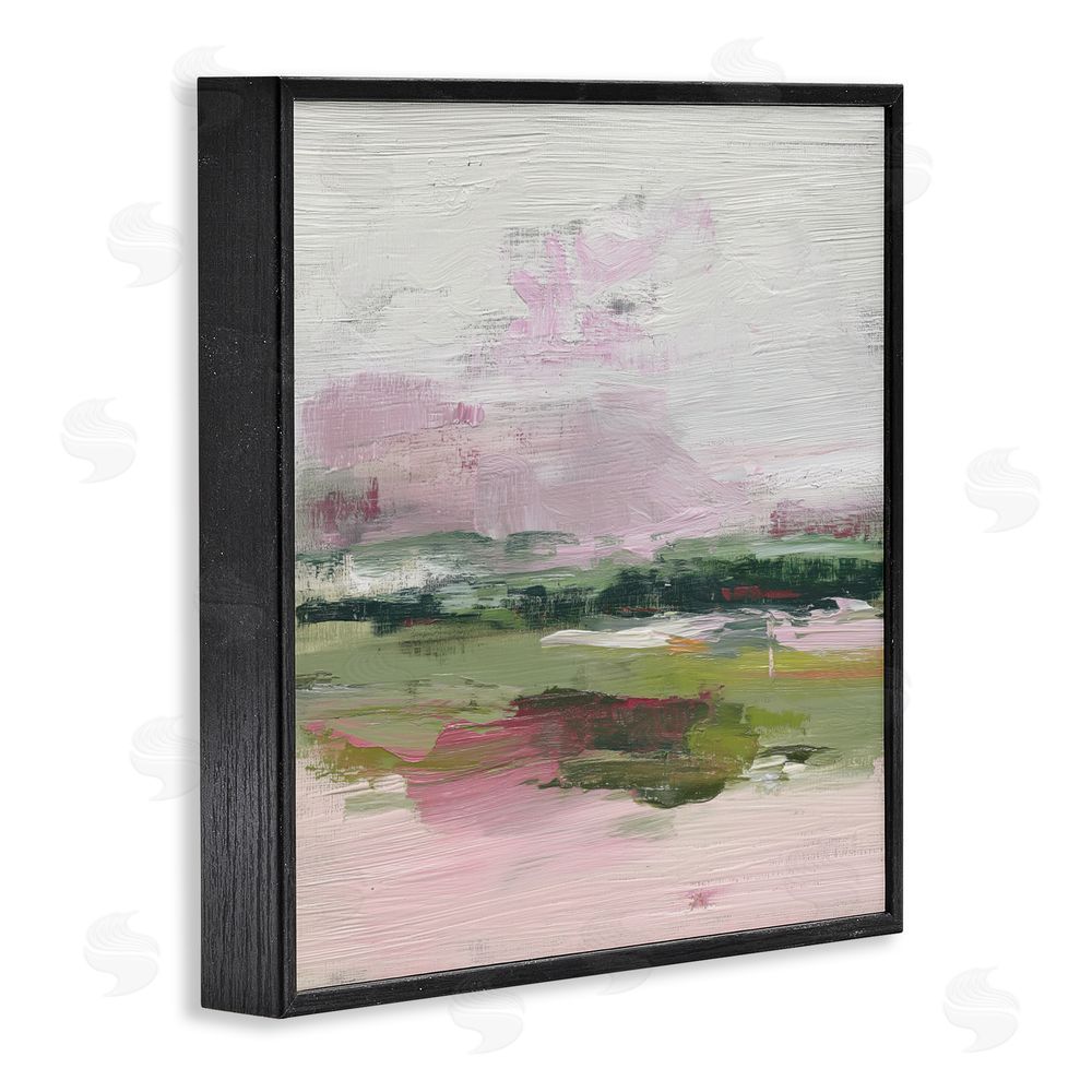 Svetlana Aleynikova Hills In Bloom Abstraction Black Framed Giclee Wall Art Print