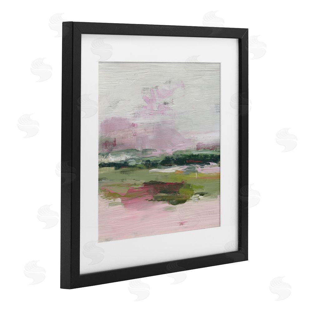 Svetlana Aleynikova Hills In Bloom Abstraction Black Framed Print Under Glass Wall Art