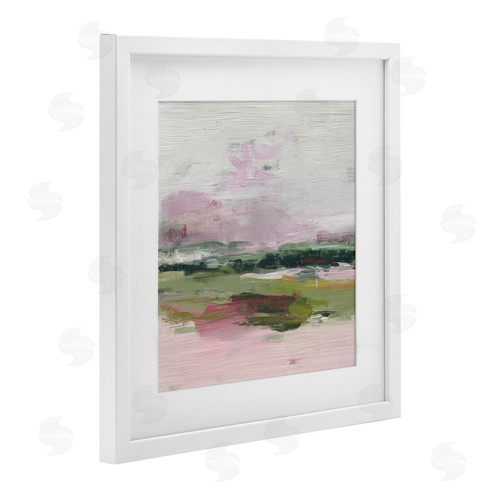 Svetlana Aleynikova Hills In Bloom Abstraction White Framed Print Under Glass Wall Art