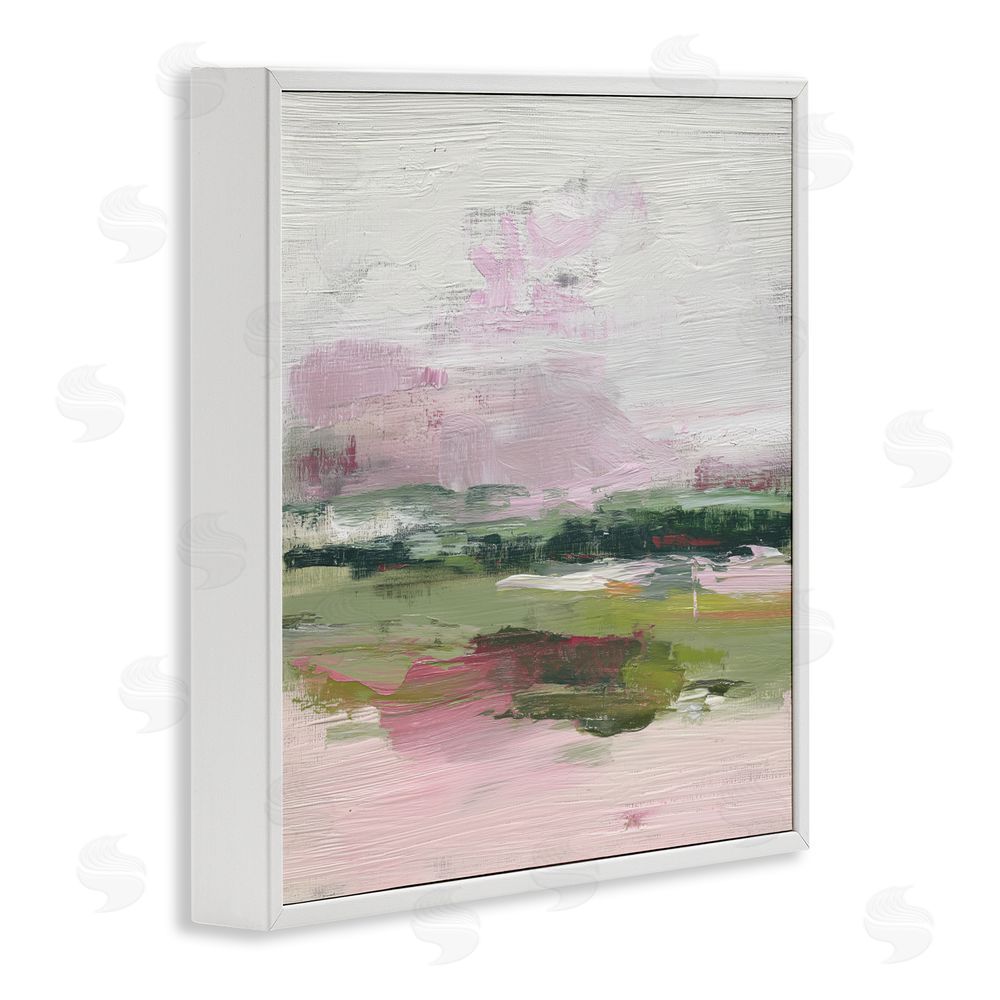 Svetlana Aleynikova Hills In Bloom Abstraction White Framed Giclee Wall Art Print