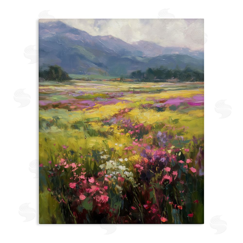 Svetlana Aleynikova Vast Horizon Of Flowers Stretched Canvas Wall Art Print