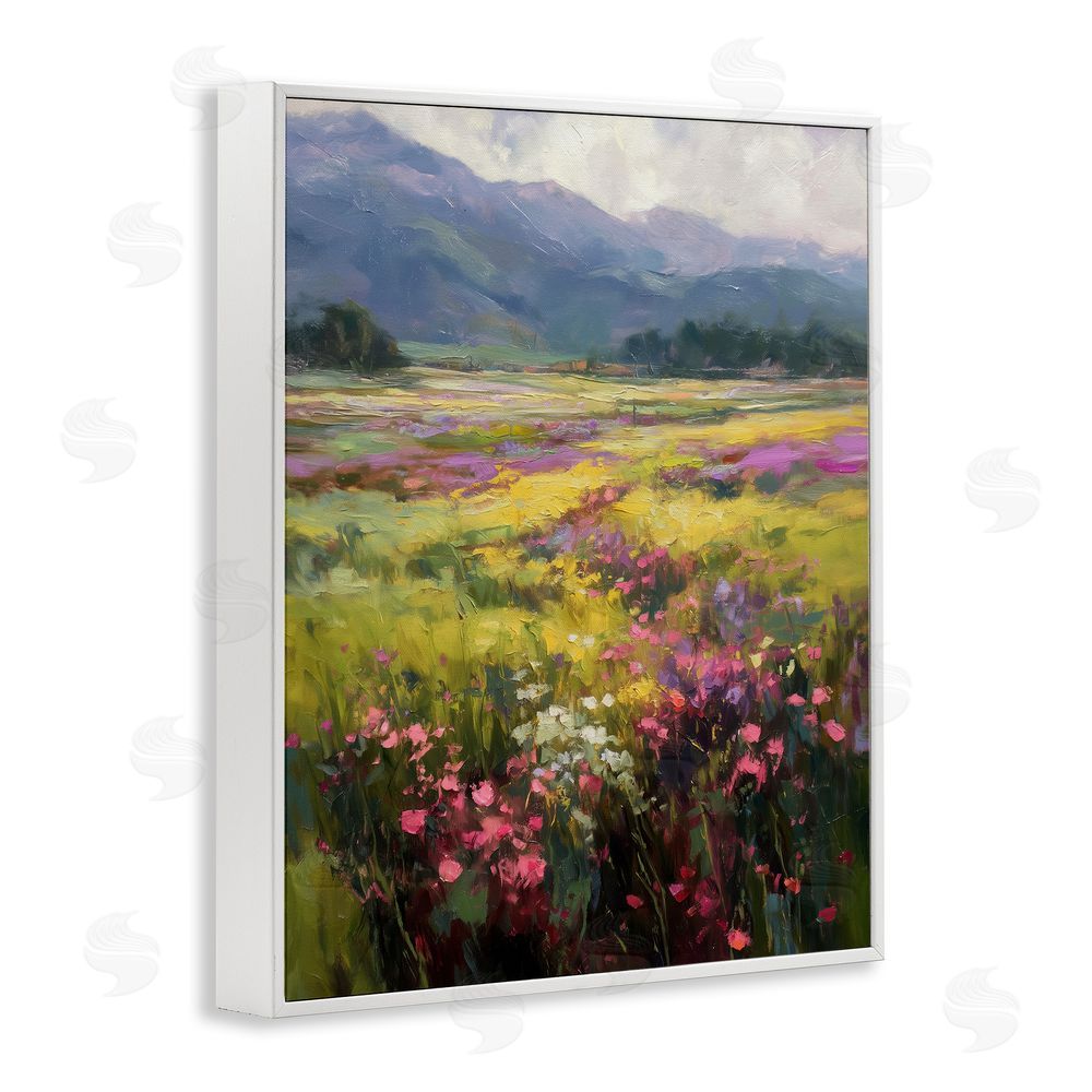 Svetlana Aleynikova Vast Horizon Of Flowers White Framed Giclee Wall Art Print