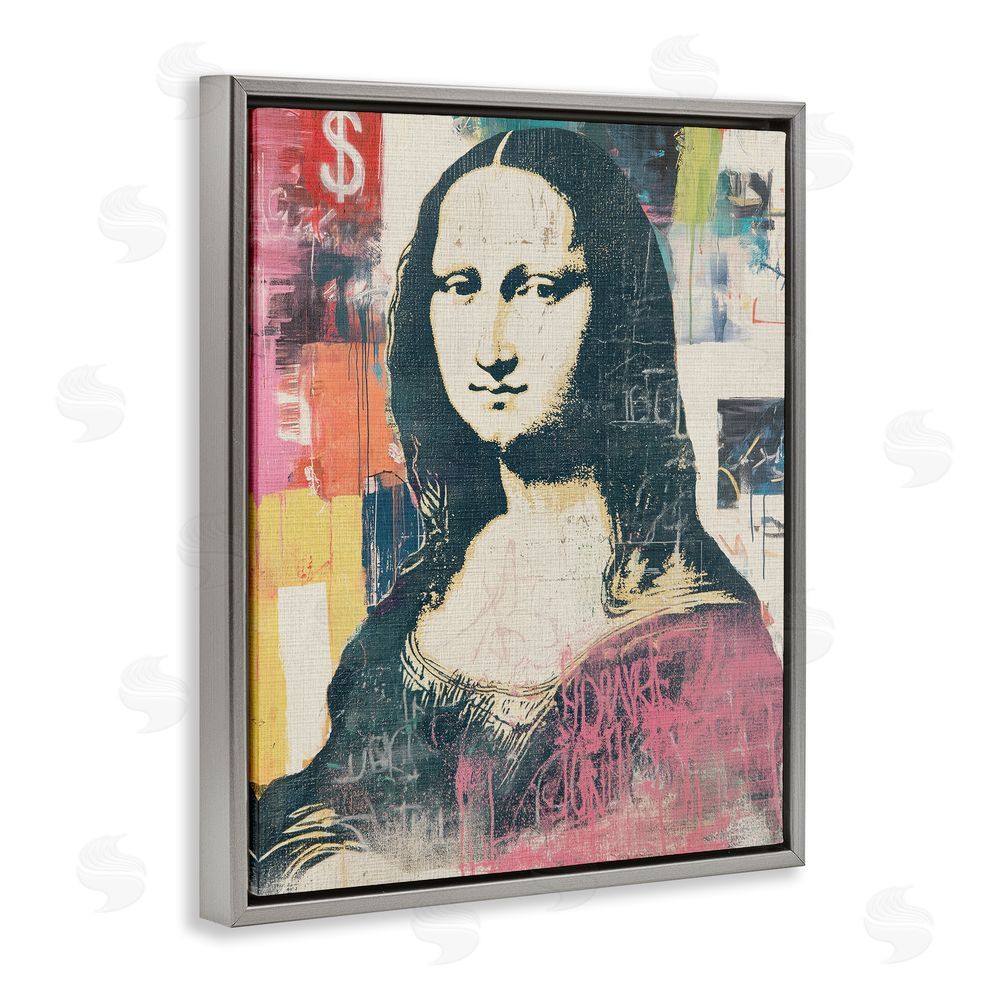 Svetlana Aleynikova Urban Renaissance Portrait Gray Floating Frame Canvas Wall Art Print