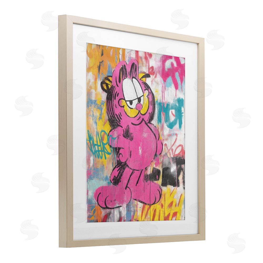 Svetlana Aleynikova Lazy Cat In City Modern Urban Birch Framed Print Under Glass Wall Art