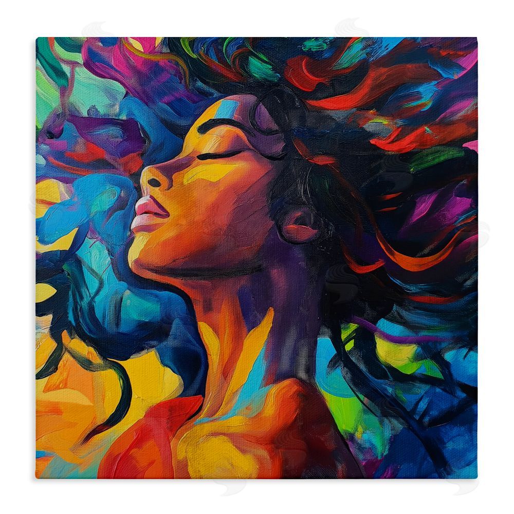 Svetlana Aleynikova Radiant Flow Woman Stretched Canvas Wall Art Print