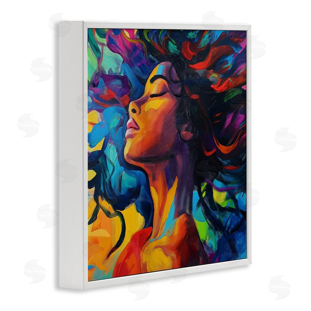 Svetlana Aleynikova Radiant Flow Woman White Framed Giclee Wall Art Print