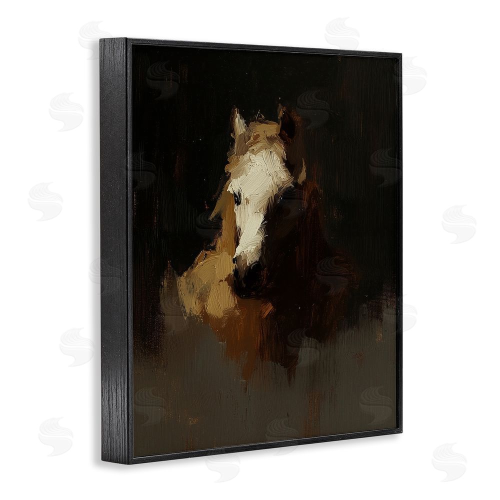 Svetlana Aleynikova Abstract Rider Horse Illusion Black Framed Giclee Wall Art Print