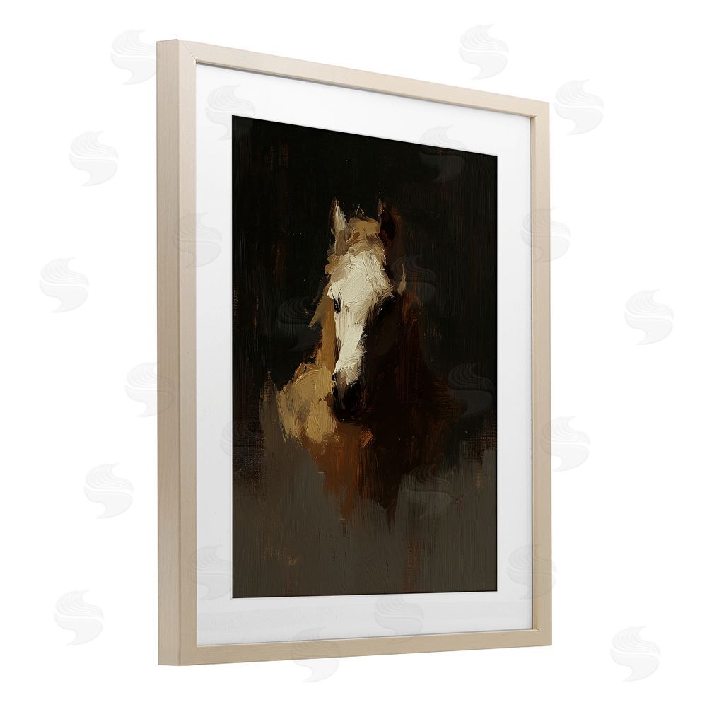 Svetlana Aleynikova Abstract Rider Horse Illusion Birch Framed Print Under Glass Wall Art