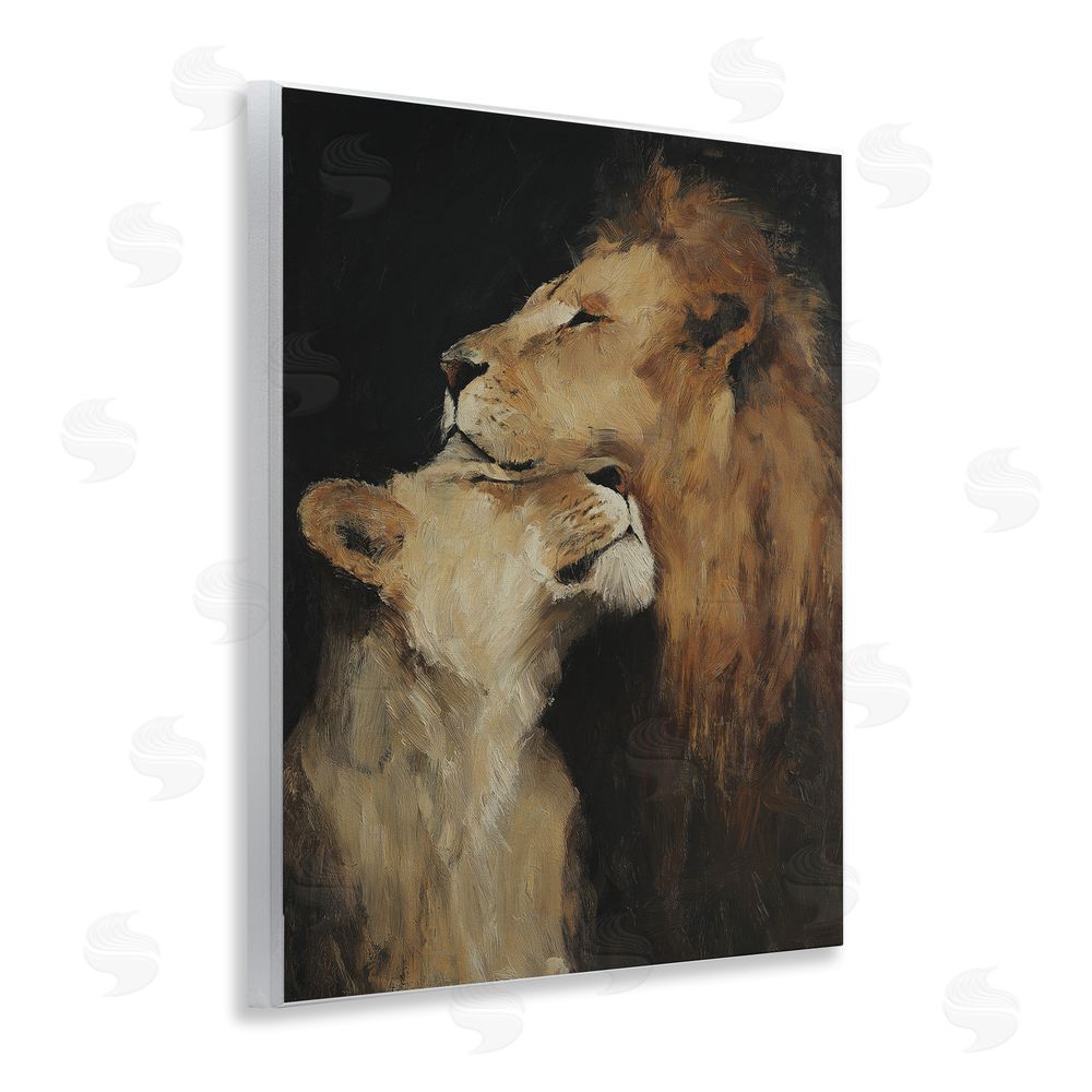 Svetlana Aleynikova Regal Pair of Lions Wall Plaque Art Print