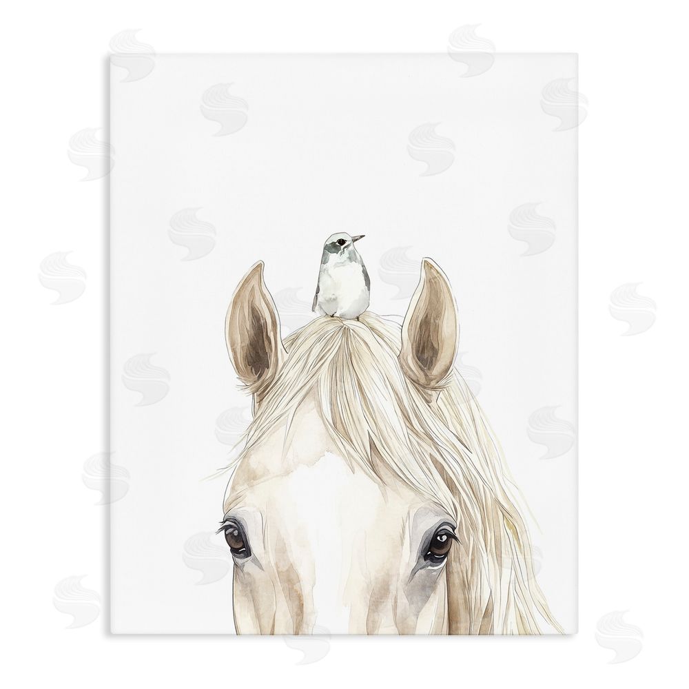 Svetlana Aleynikova Unexpected Guest Animals Stretched Canvas Wall Art Print