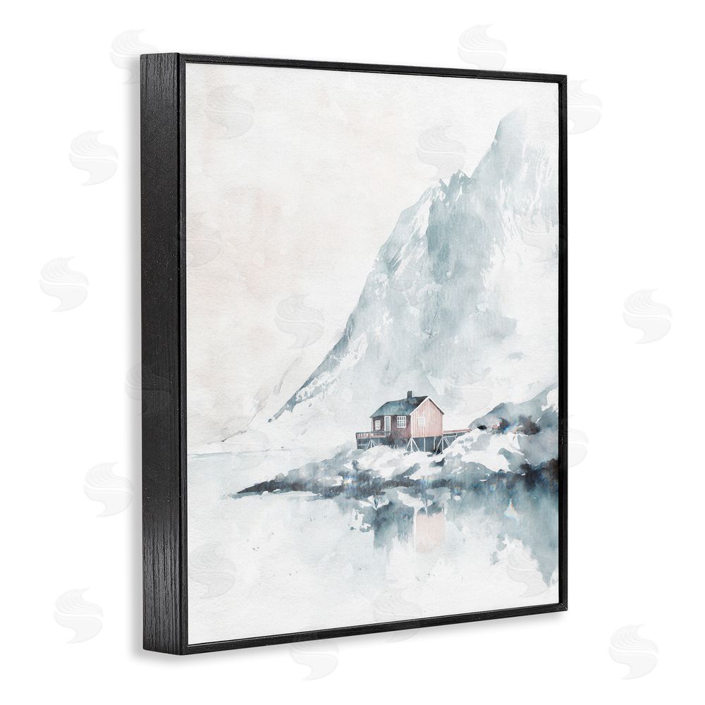 Svetlana Aleynikova Snow Shelter Watercolor Black Framed Giclee Wall Art Print