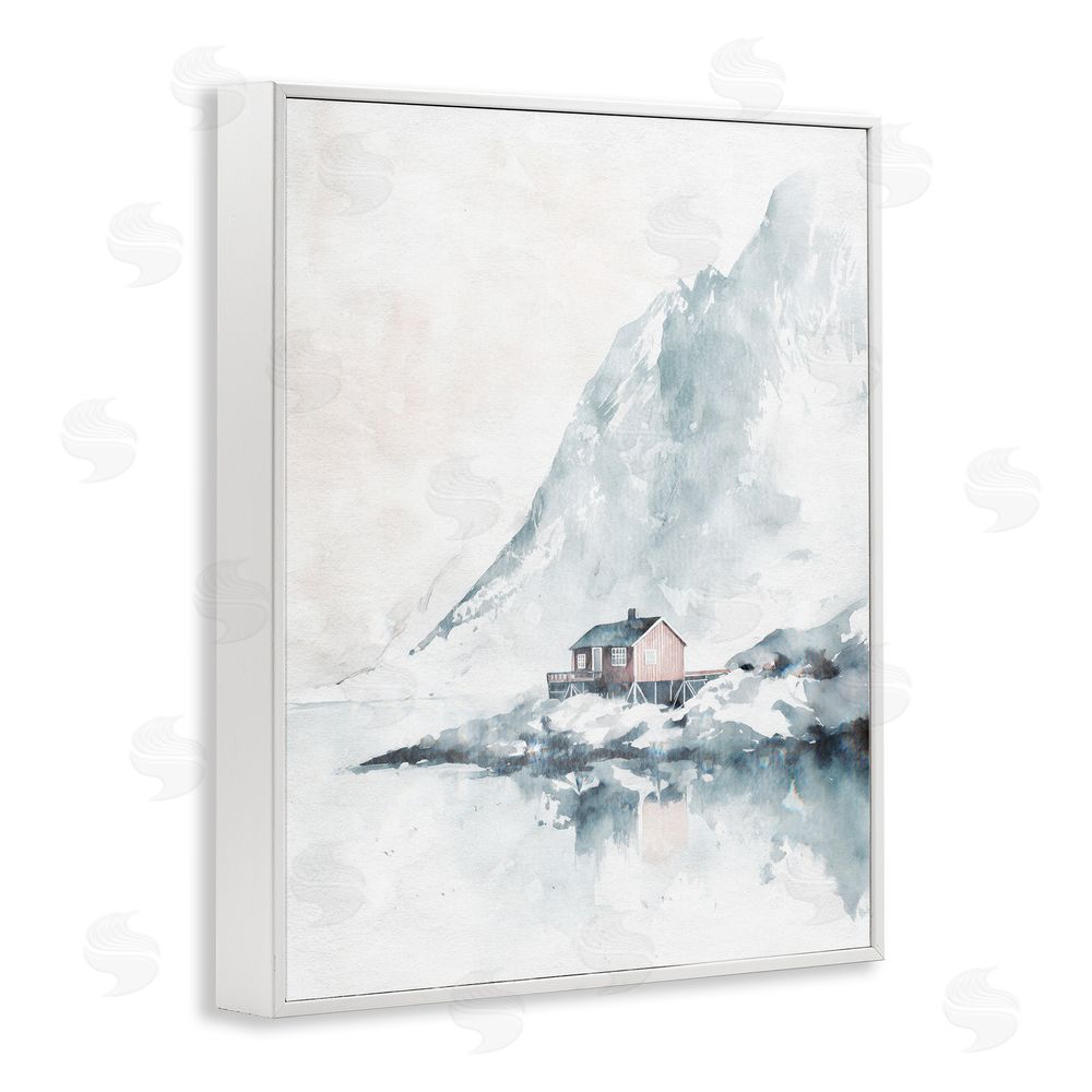 Svetlana Aleynikova Snow Shelter Watercolor White Framed Giclee Wall Art Print