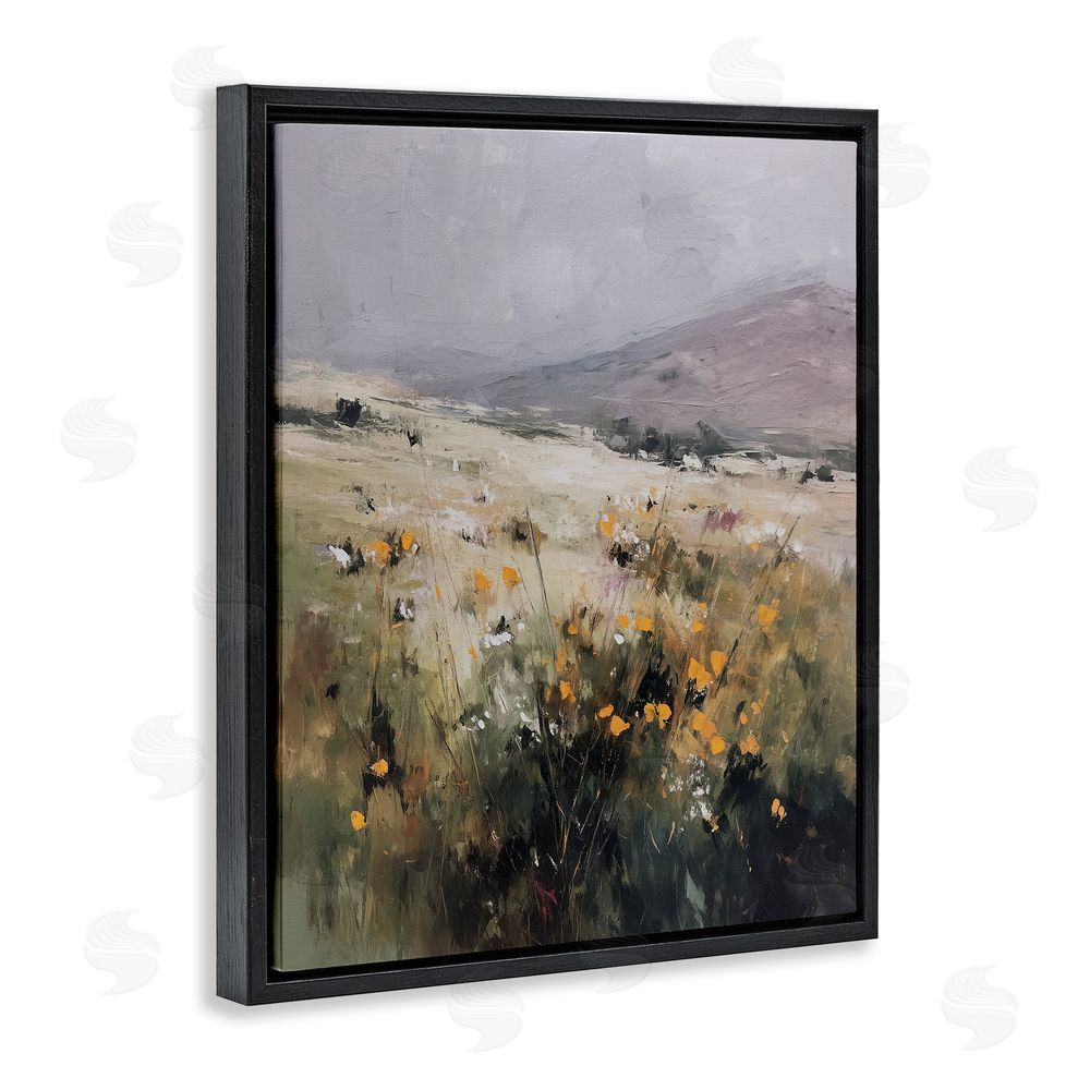 Svetlana Aleynikova Verdant Dreams Landscape Black Floating Frame Canvas Wall Art Print
