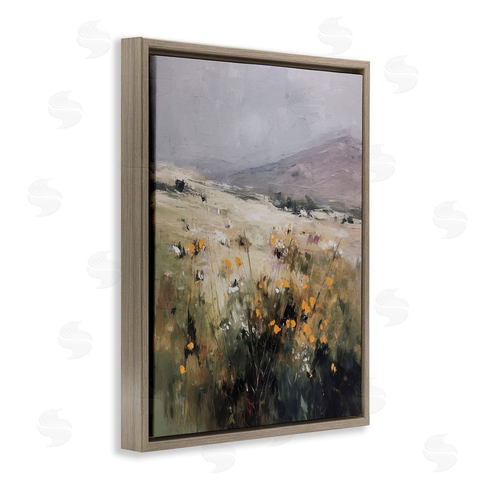 Svetlana Aleynikova Verdant Dreams Landscape Brown Floating Frame Canvas Wall Art Print