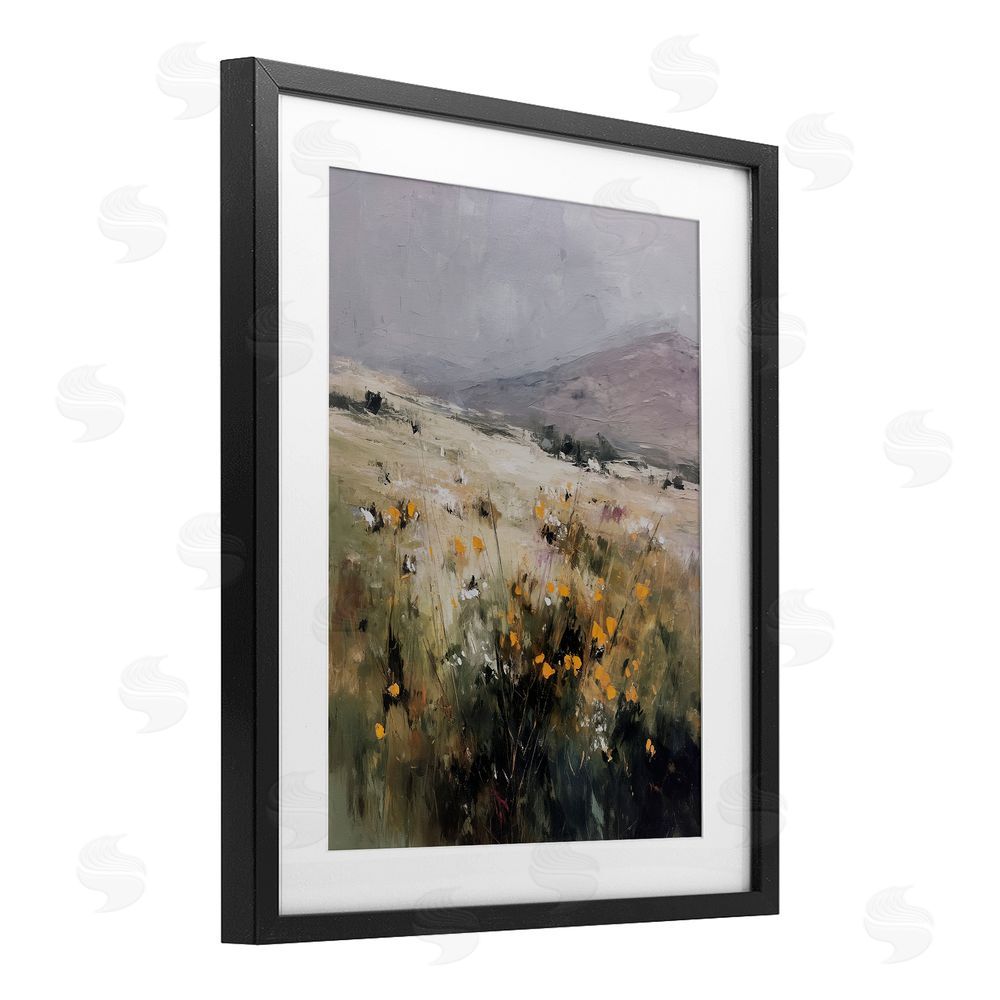 Svetlana Aleynikova Verdant Dreams Landscape Black Framed Print Under Glass Wall Art