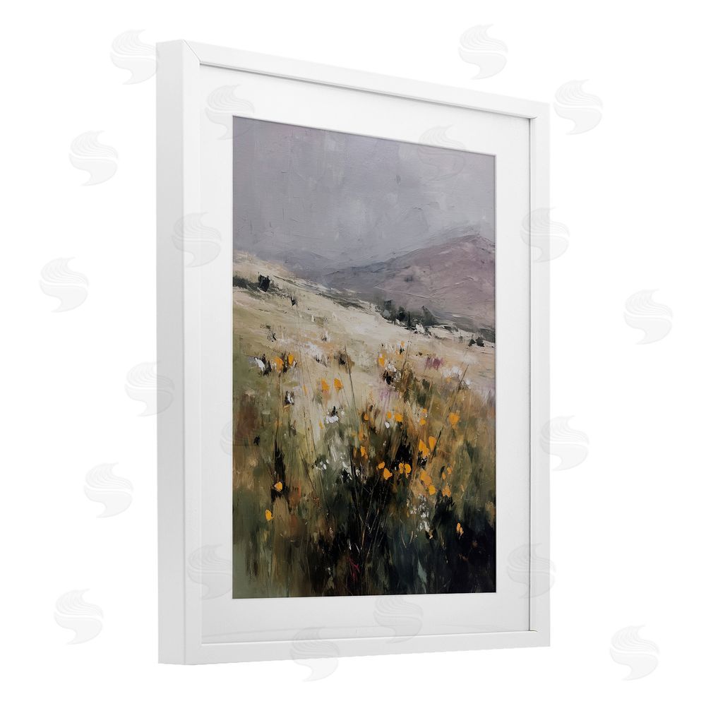 Svetlana Aleynikova Verdant Dreams Landscape White Framed Print Under Glass Wall Art