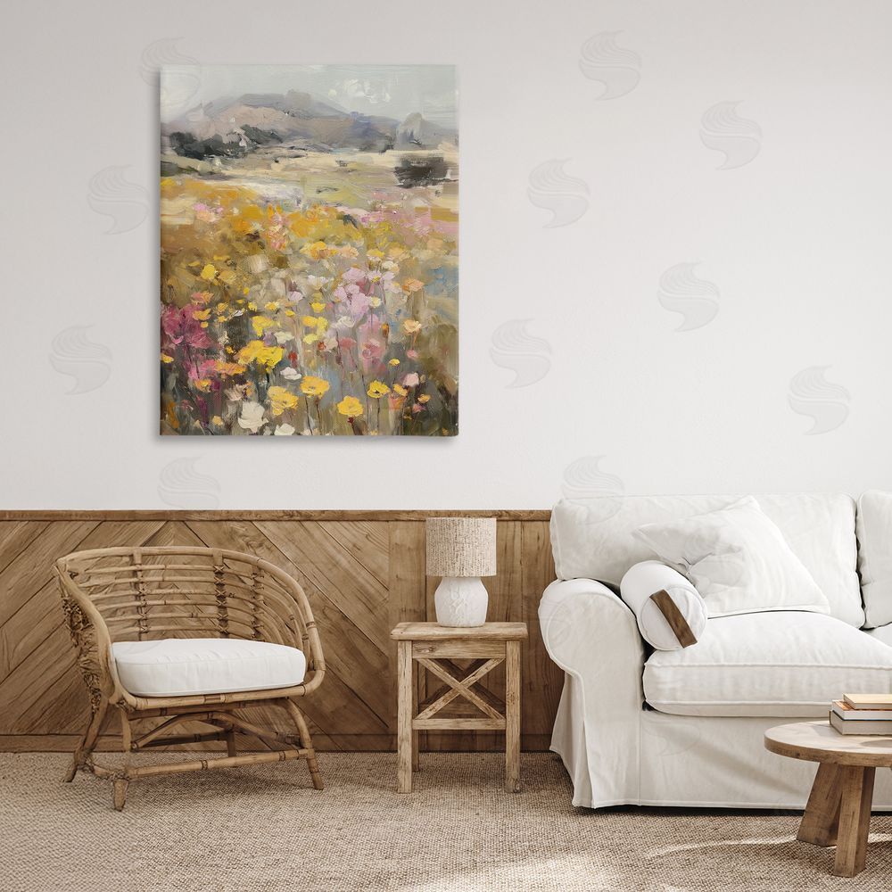 Svetlana Aleynikova Meadow's Heartbeat Abstraction Canvas Wall Art Print in Room